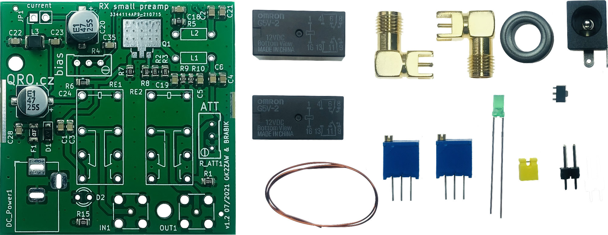 rx small preamplifier kit by qro.cz hamparts.shop